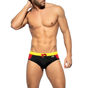 ES Collection Flags Swim Brief Black 2208