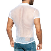 ES Collection Mesh Short Sleeves Shirt White SHT024