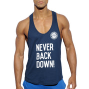 ES Collection Fit Never Back Down Tank Top Navy TS169