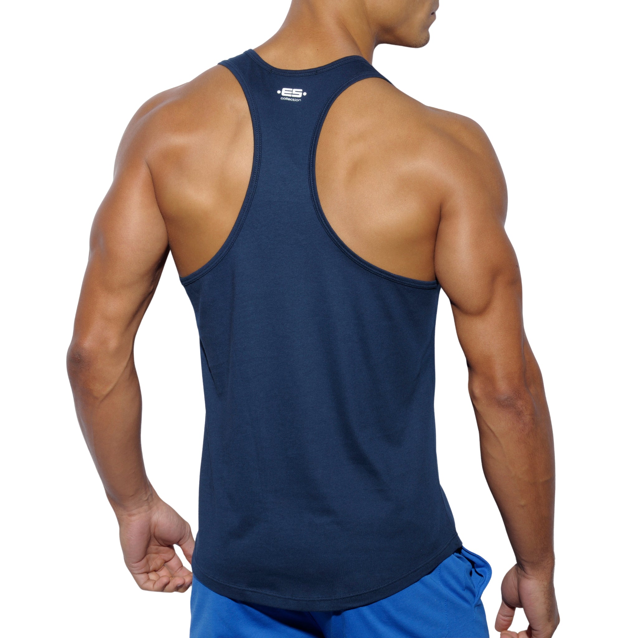 ES Collection Fit Never Back Down Tank Top Navy TS169