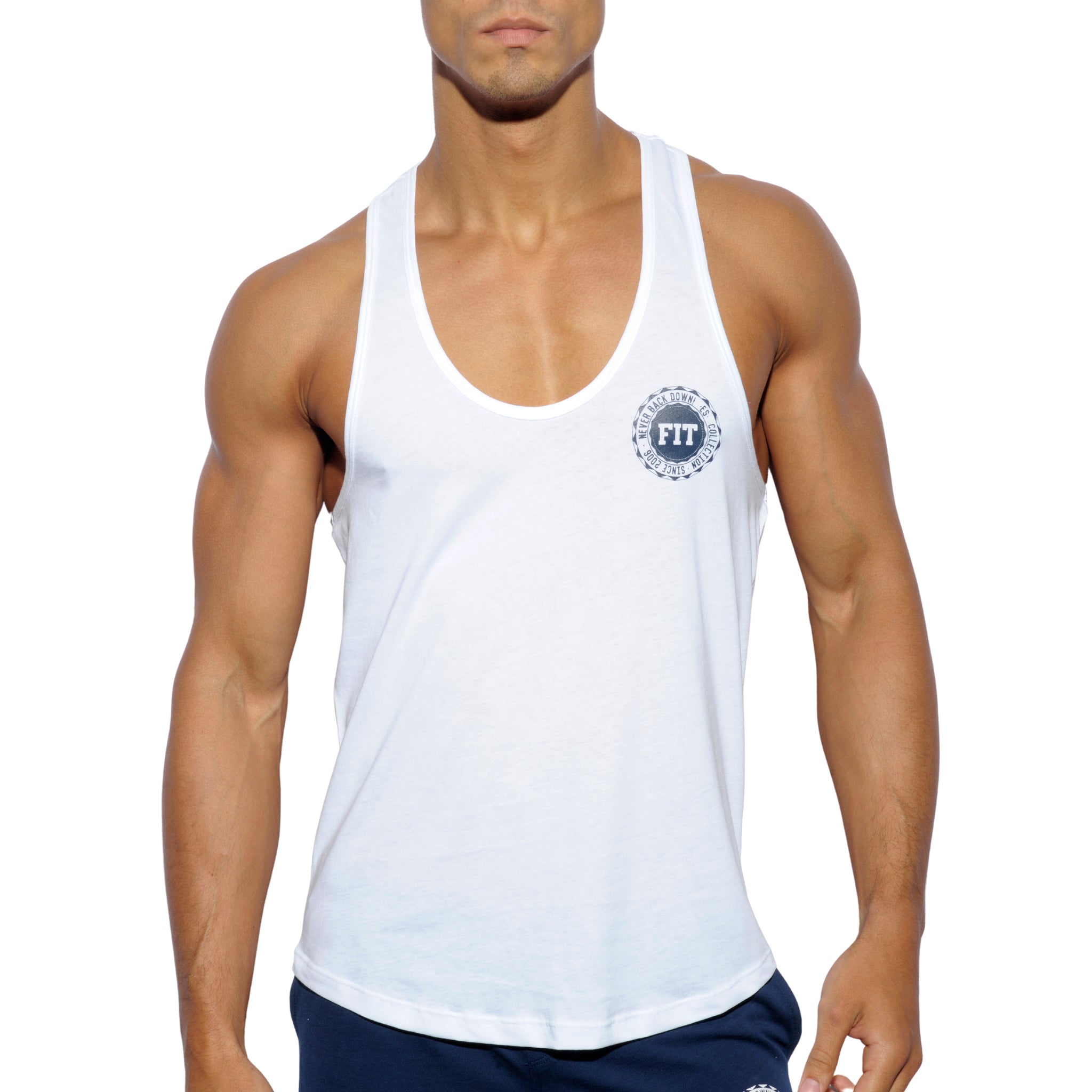 ES Collection Fit Never Back Down Tank Top White TS171