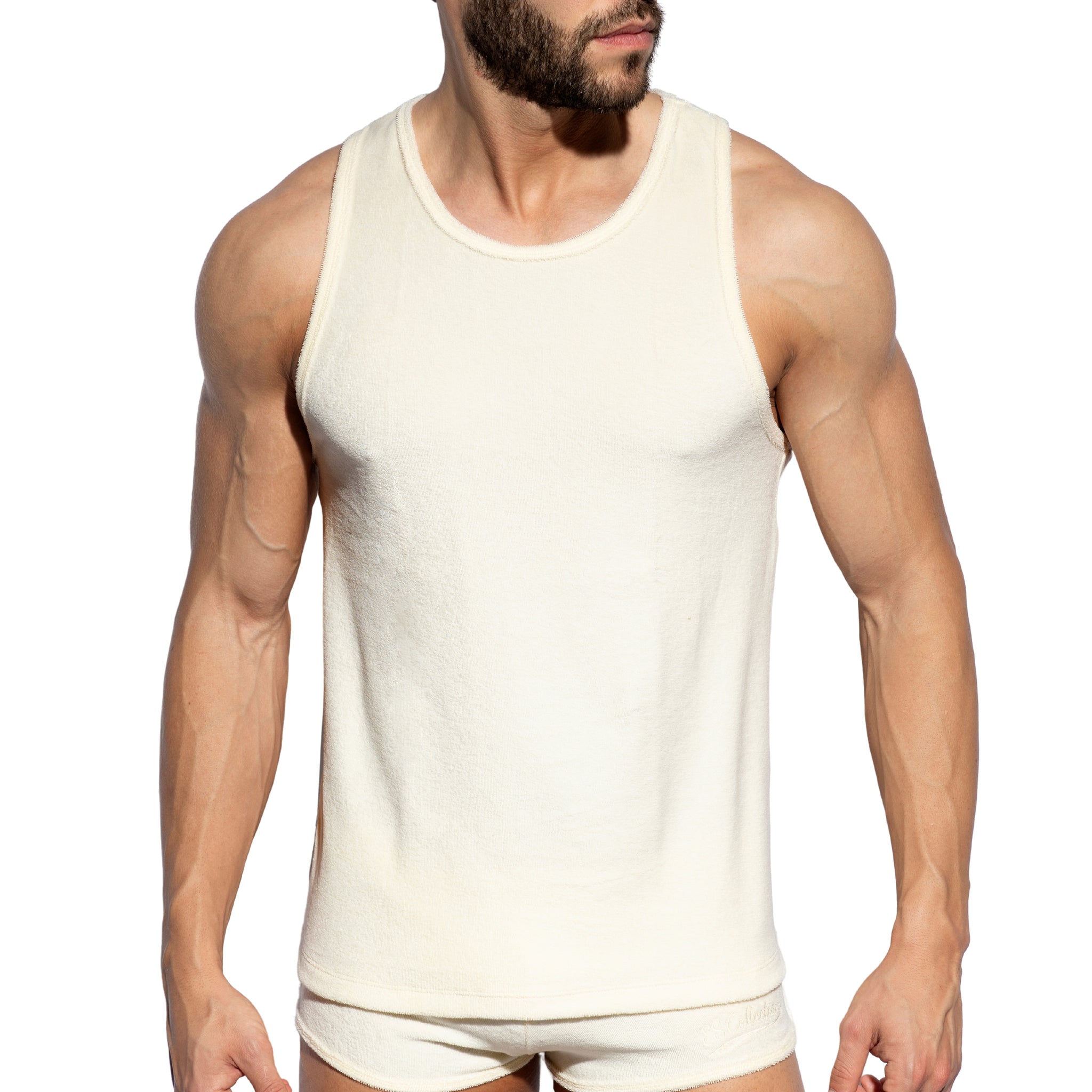 ES Collection Terrycloth Tank Top Ivory TS316
