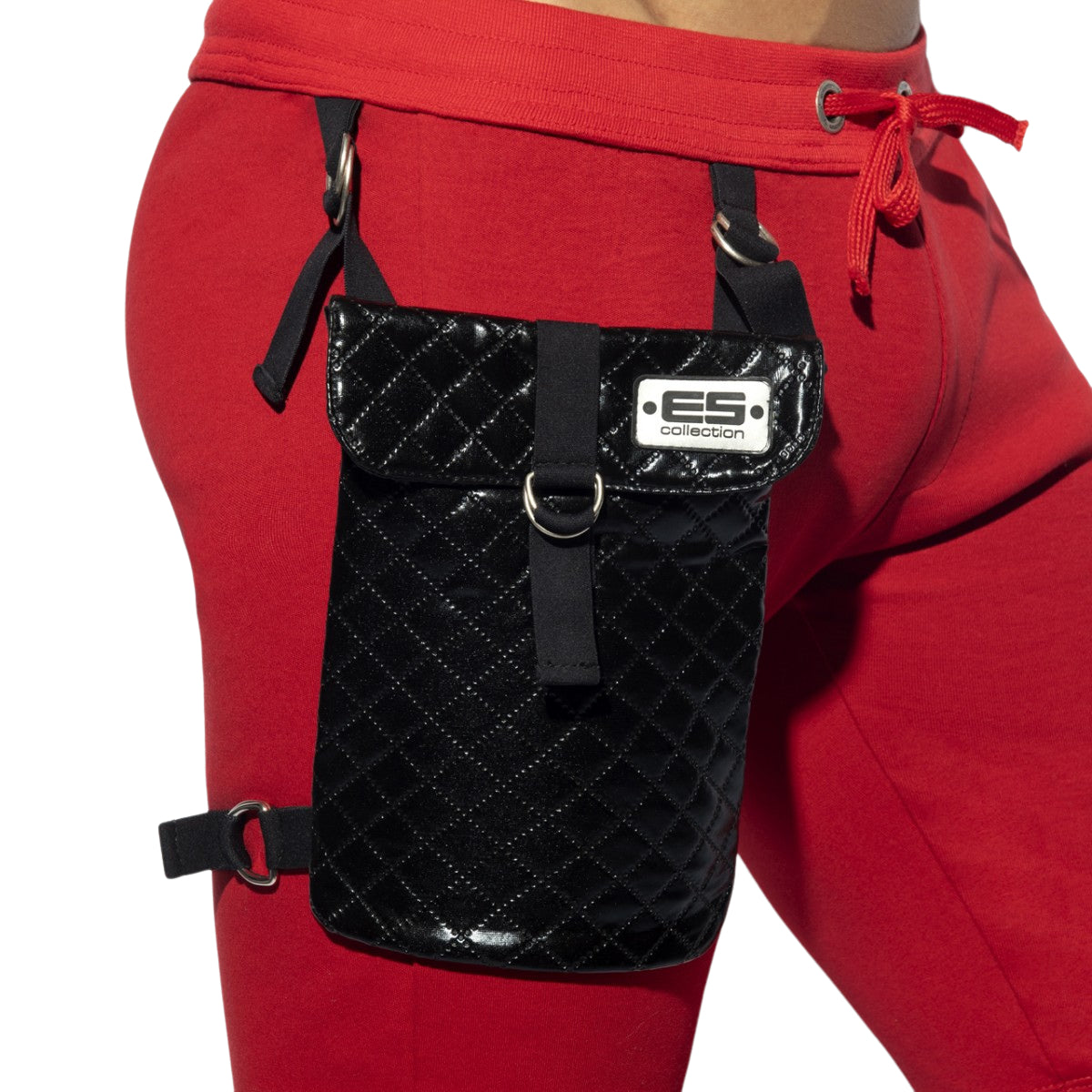 ES Collection Removable Pocket Sports Knee Shorts Red SP286