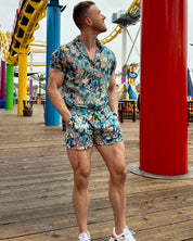 ES Collection Hawaiian Swim Shorts Cobalt 2310