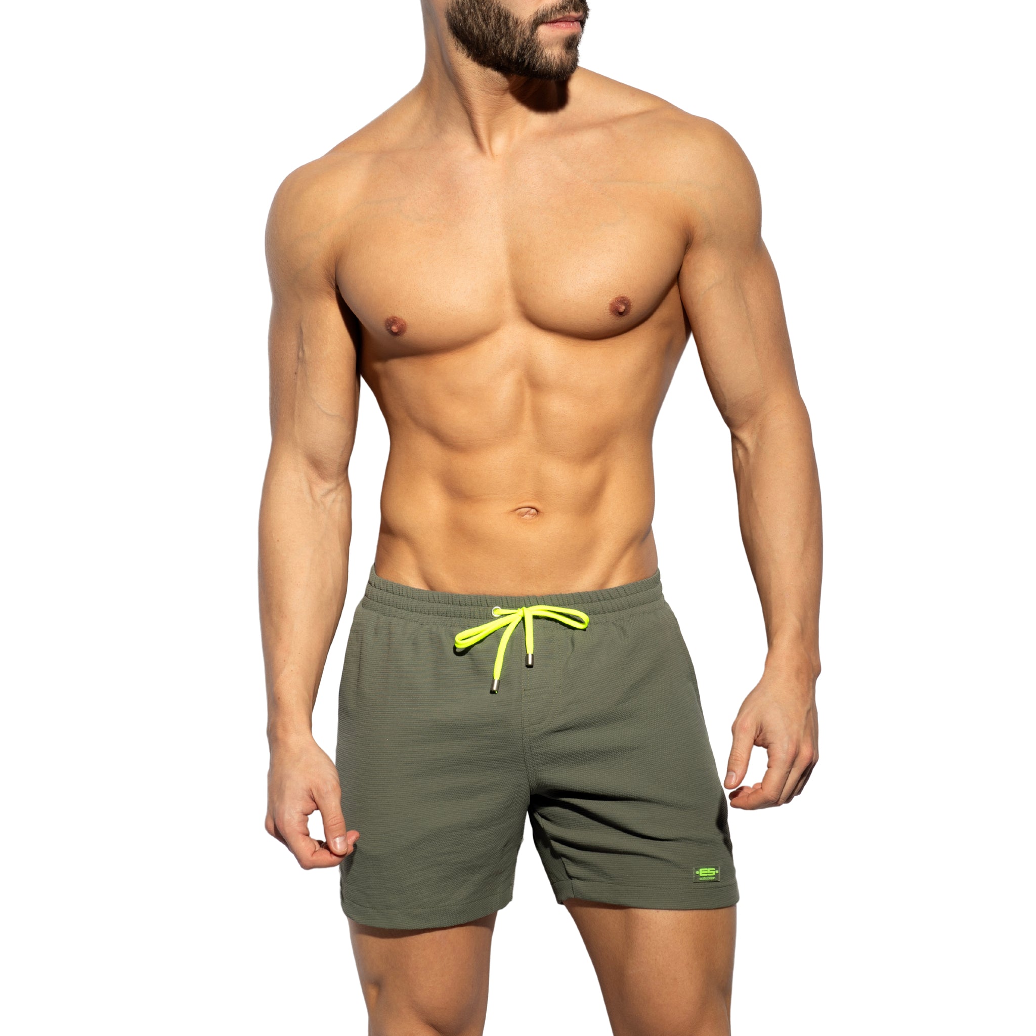 ES Collection Pique Plain Broadshorts Khaki 2506