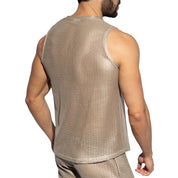 ES Collection Wysiwyg V-Neck Tanktop Beige TS348