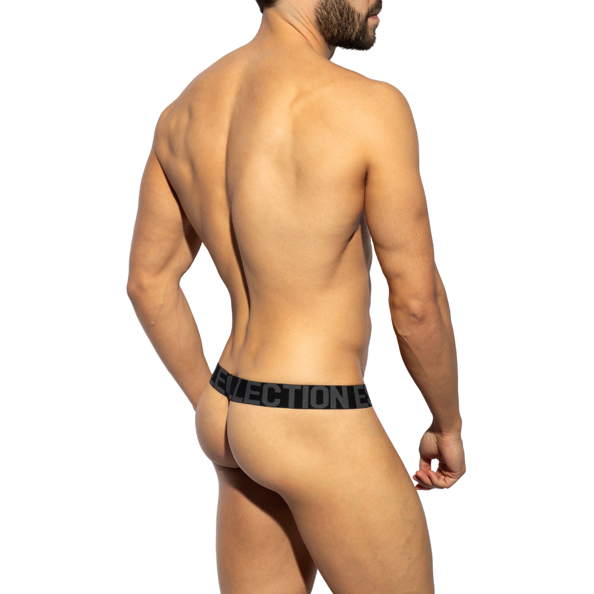 ES Collection Diamond Lace Thong Black UN2125