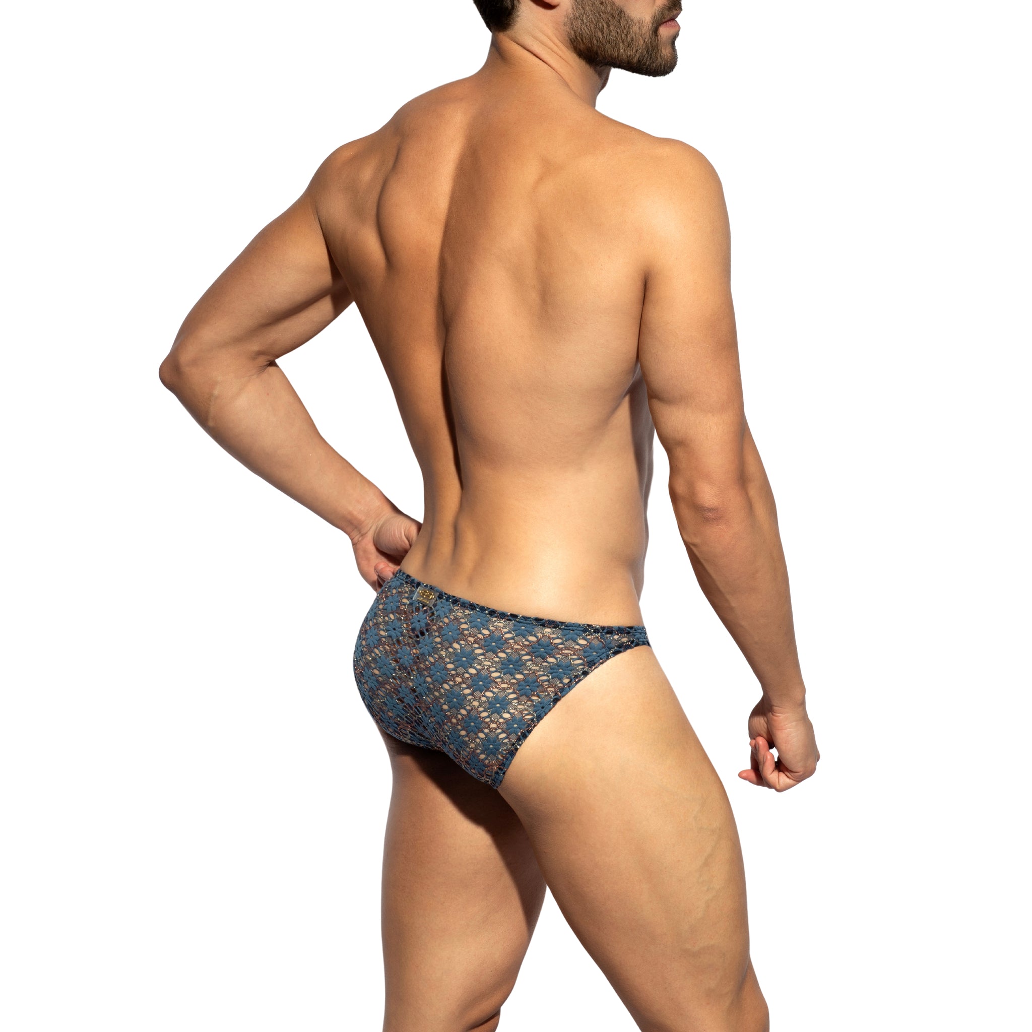 ES Collection Metallic Bloom Bikini Brief Cobalt UN677