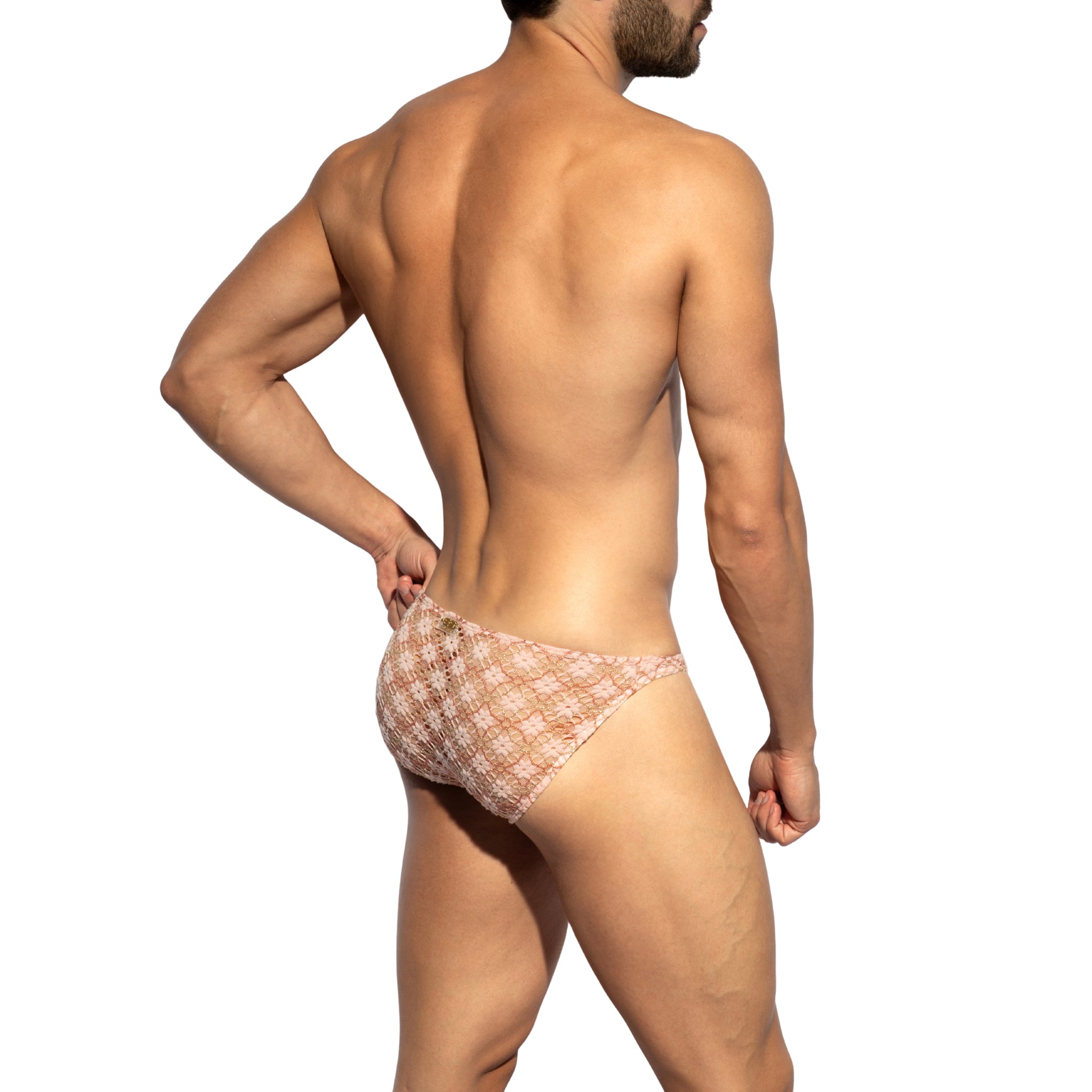ES Collection Metallic Bloom Bikini Brief Pink UN677