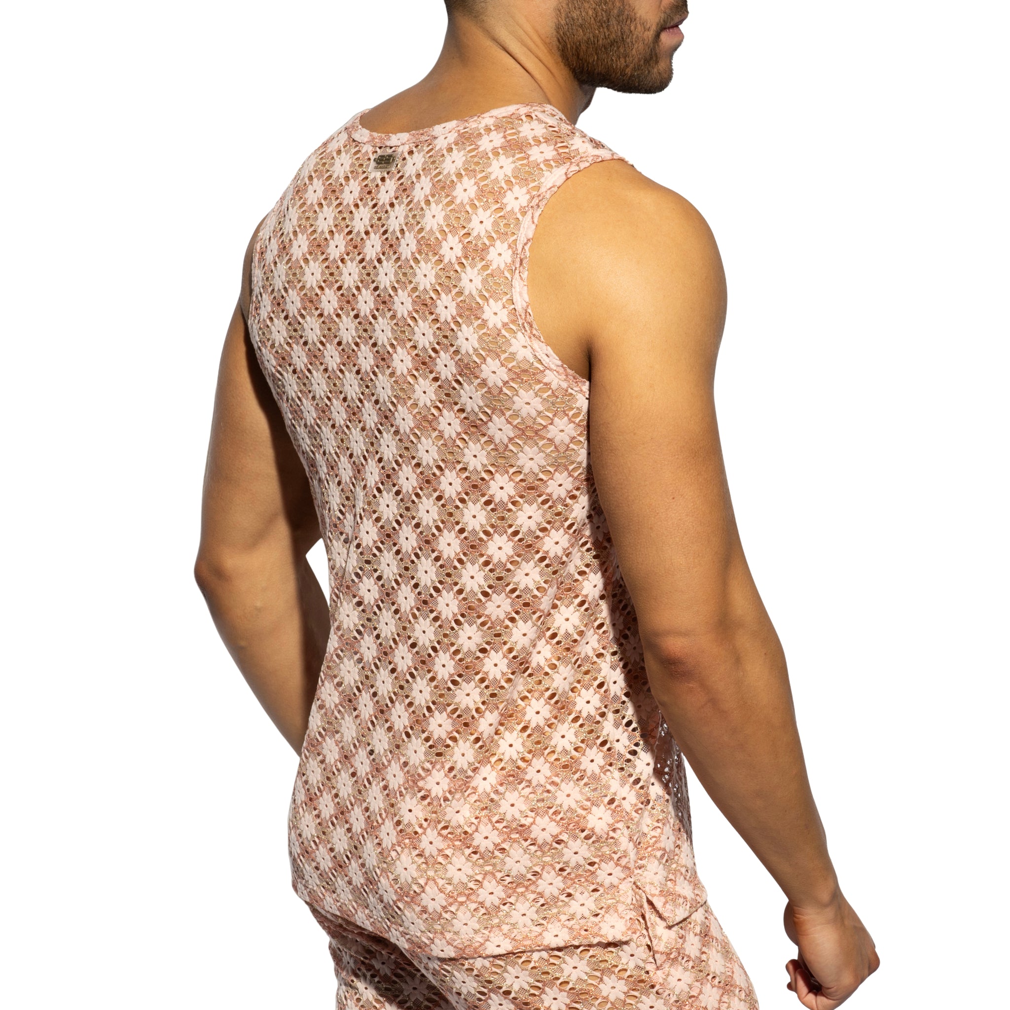ES Collection Metallic Bloom Tank Top Pink TS361