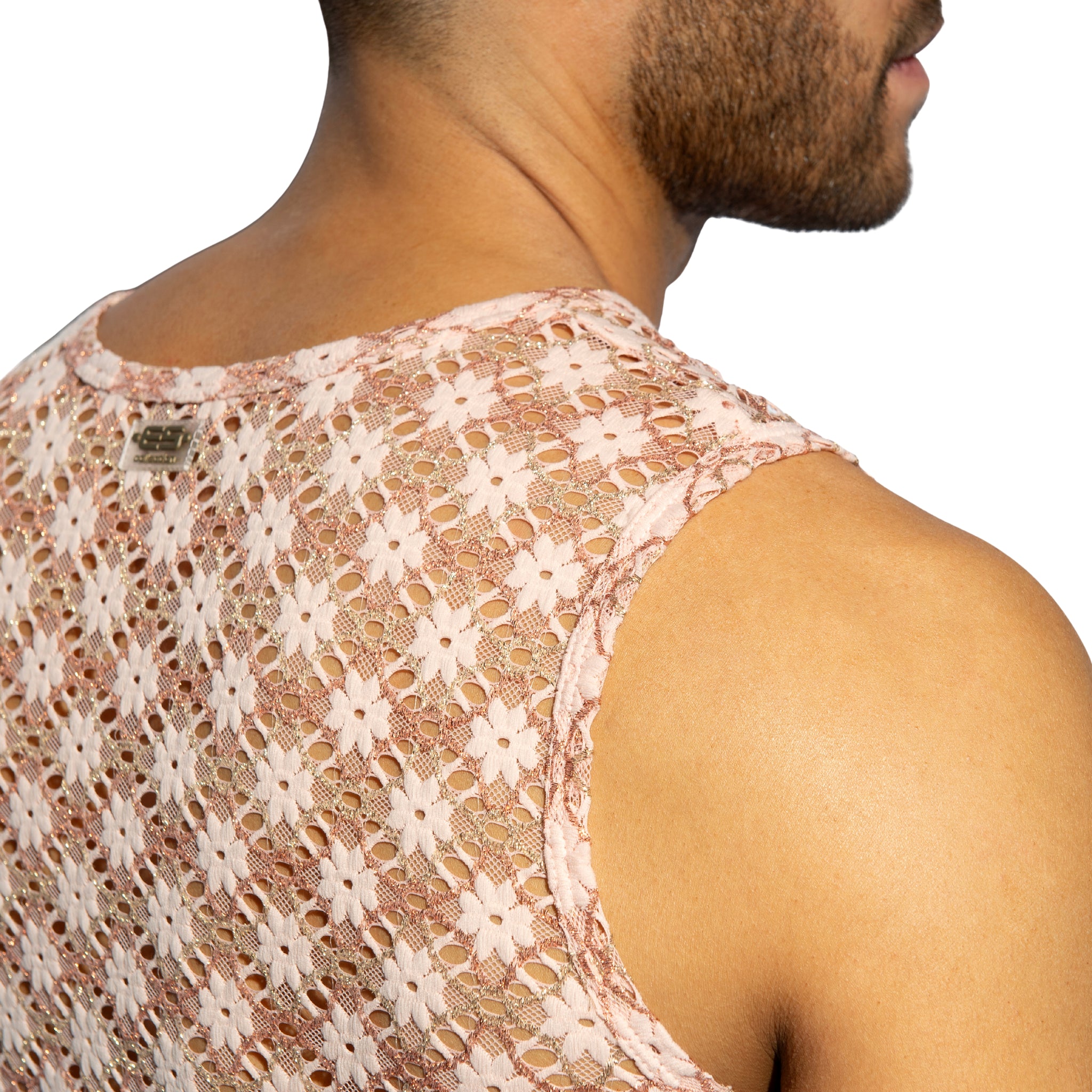 ES Collection Metallic Bloom Tank Top Pink TS361