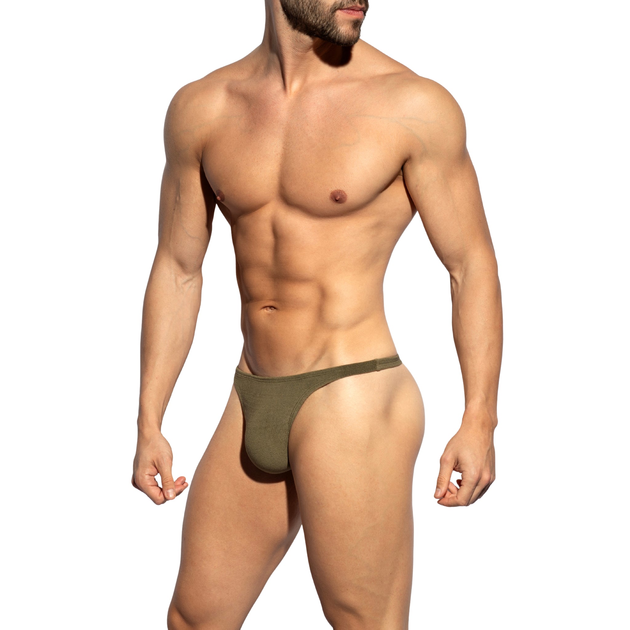 ES Collection Terrycloth Swim Thong Khaki 2620