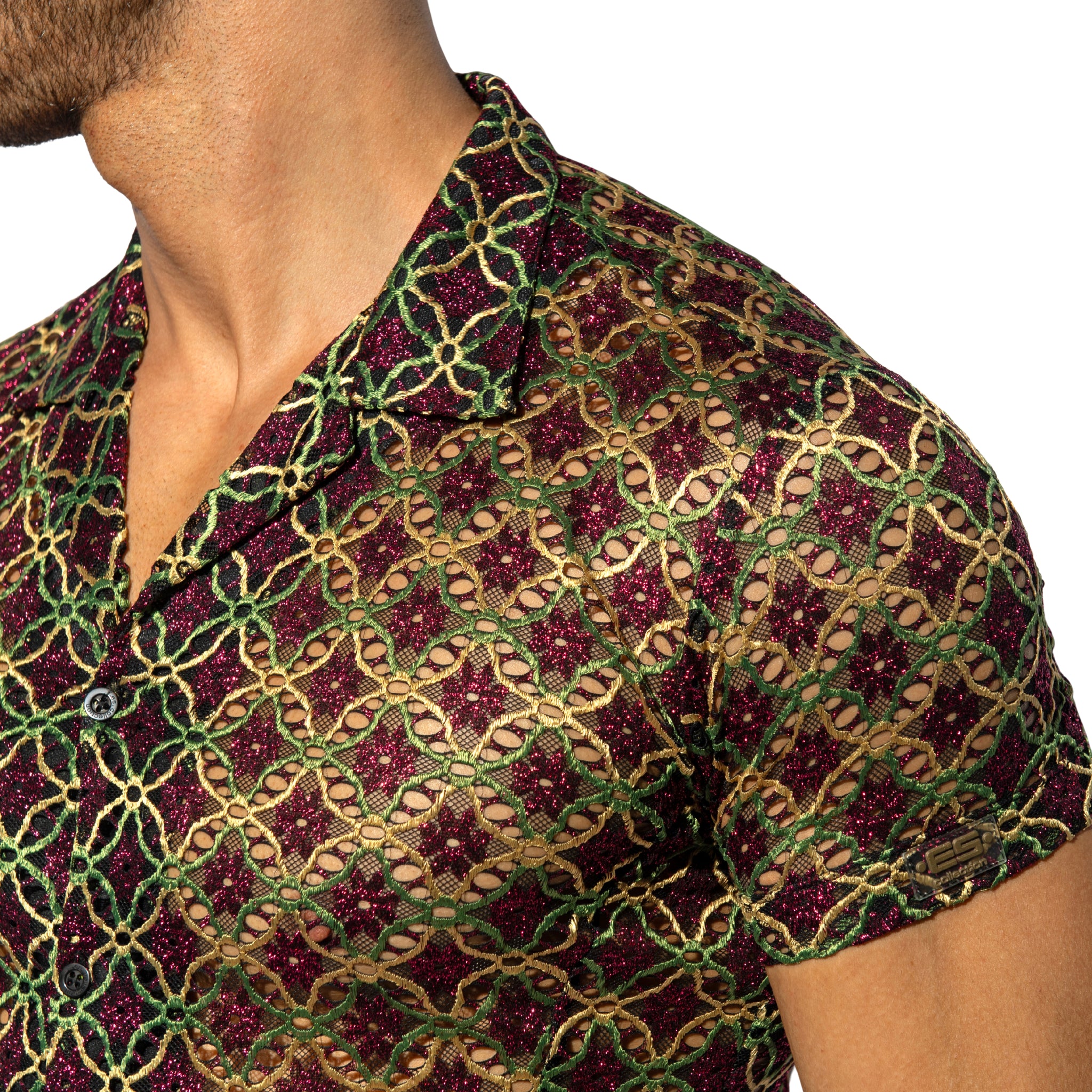 ES Collection Opulent Shirt Aubergine SHT038