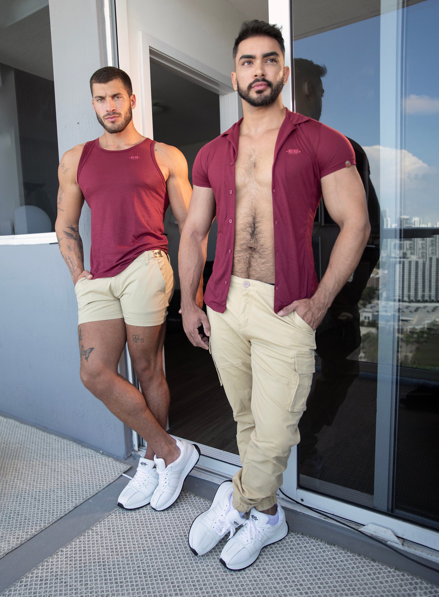 ES Collection Flame Tank Top Aubergine TS284