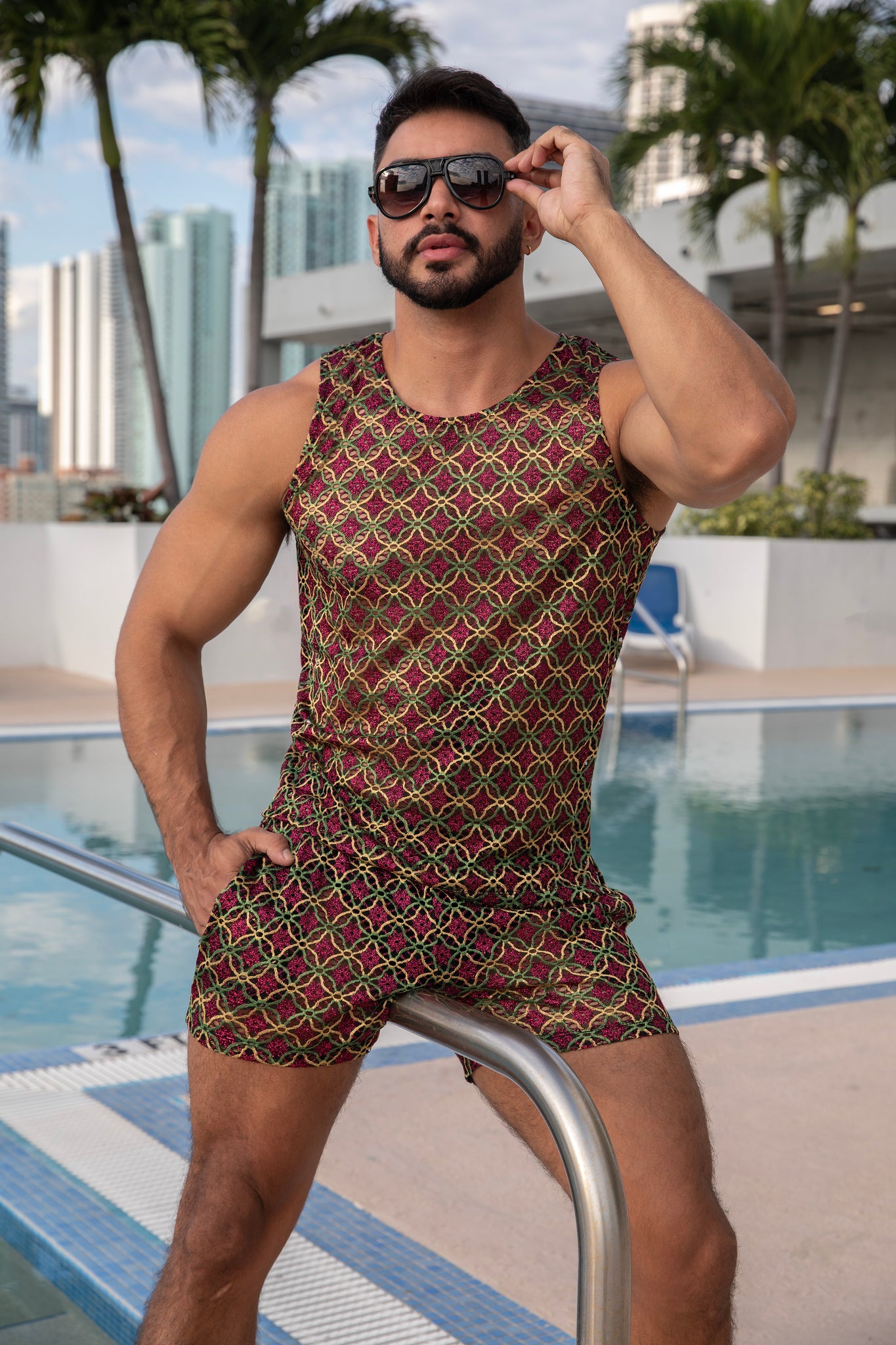 ES Collection Opulent Shorts Aubergine SP365