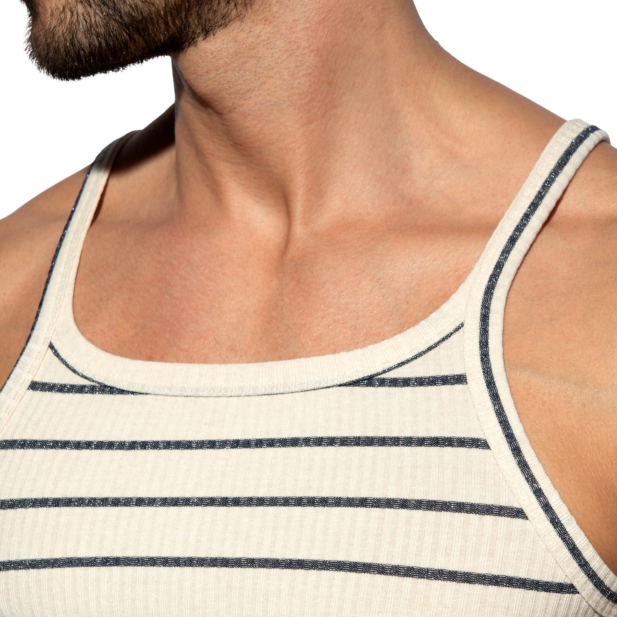ES Collection Soft Grid Tank Top White TS375