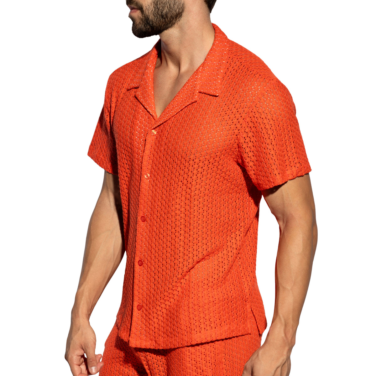 ES Collection Eyelet Shirt Orange SHT043