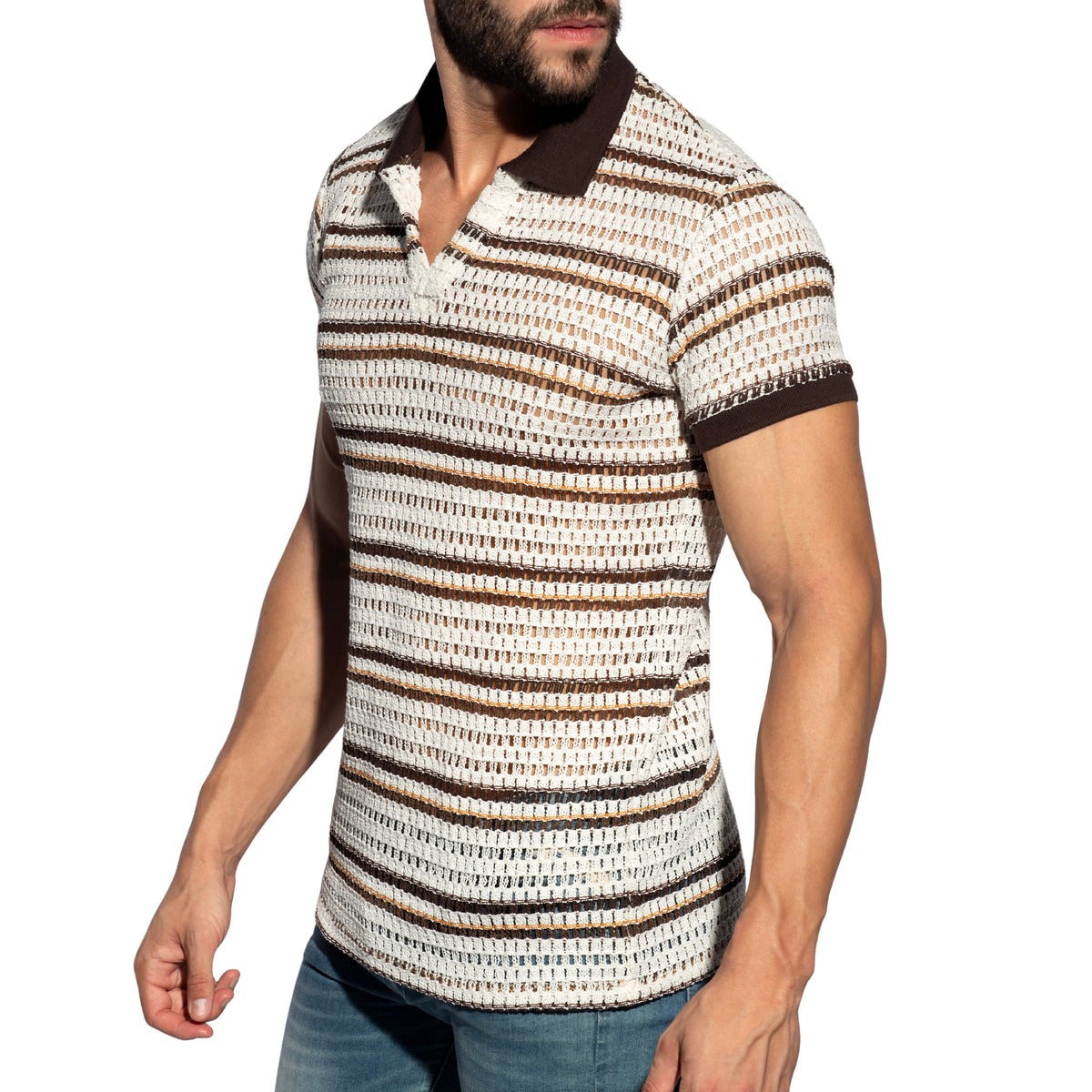 ES Collection Artisanal Polo Shirt Ivory POLO38