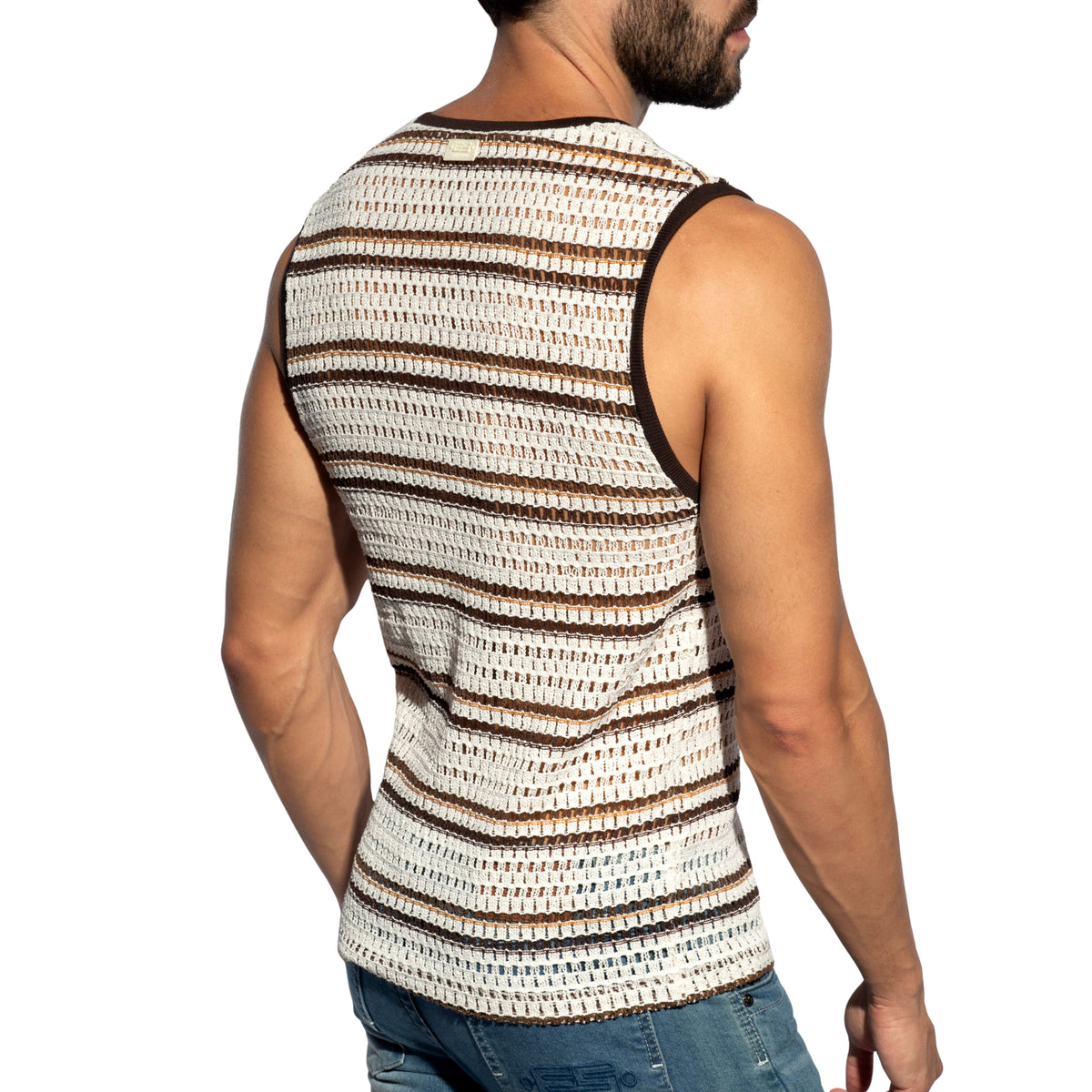 ES Collection Artisanal Sleeveless T-Shirt Ivory TS382