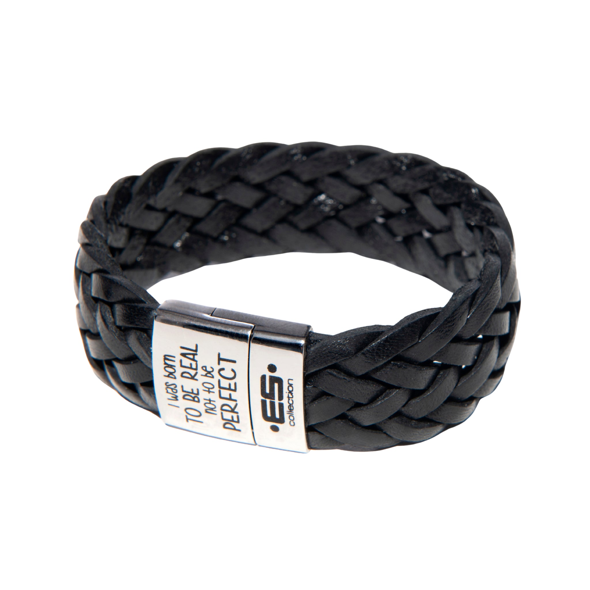 ES Collection Born Leather Bracelet Black AC079