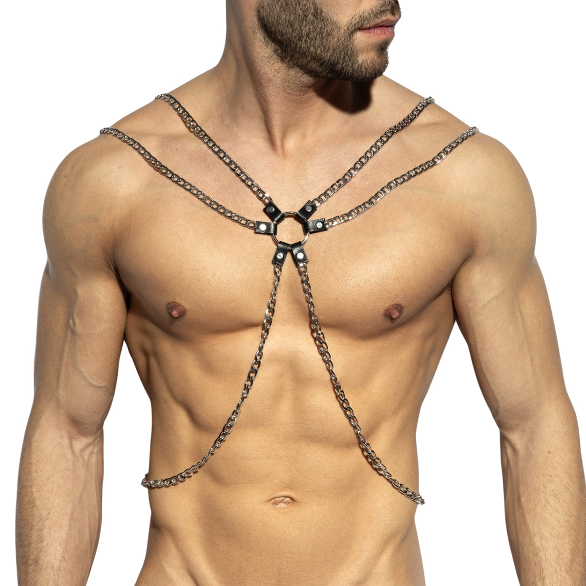 ES Collection Chain Body Harness Black AC205