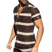ES Collection Crochet Choco Shirt Brown SHT031