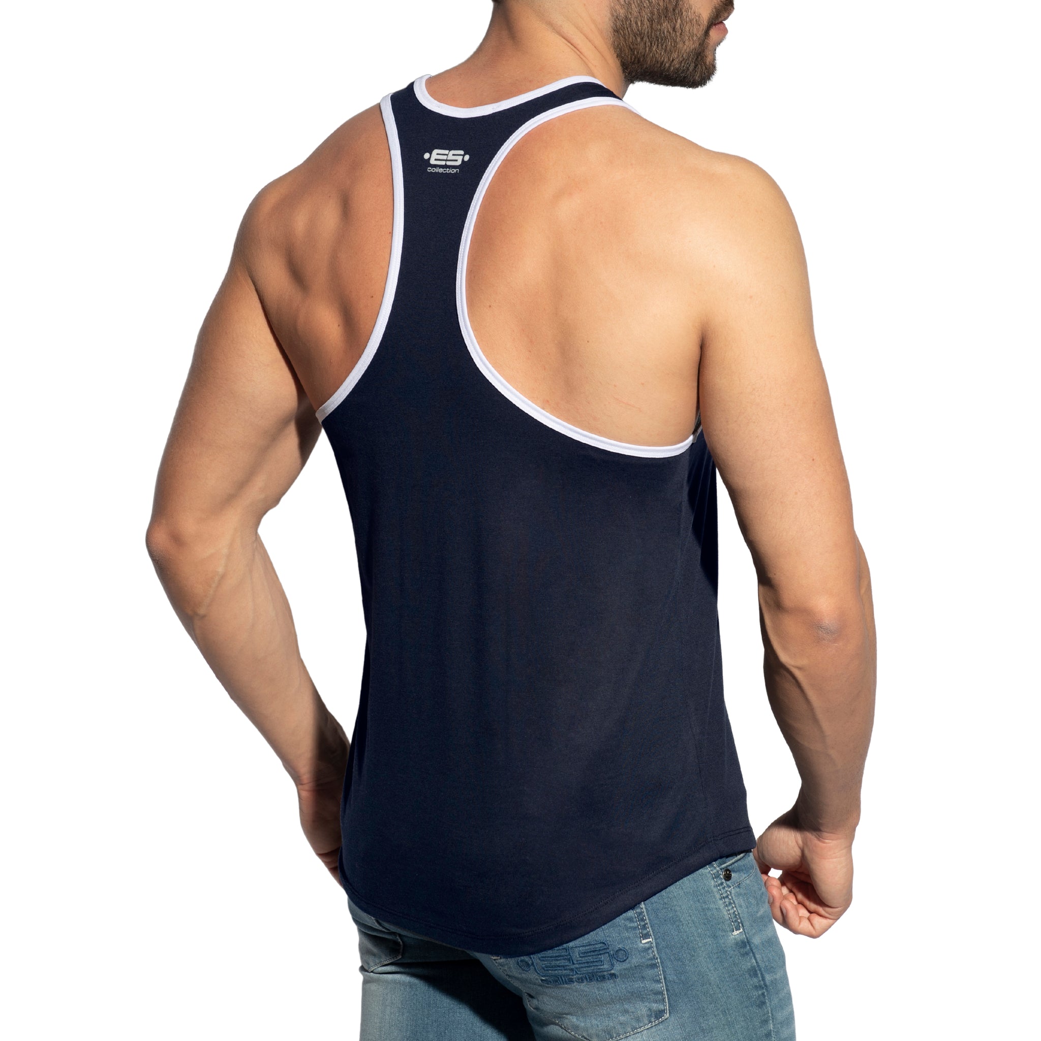 ES Collection Navy Rib Tank Top Navy UN2131