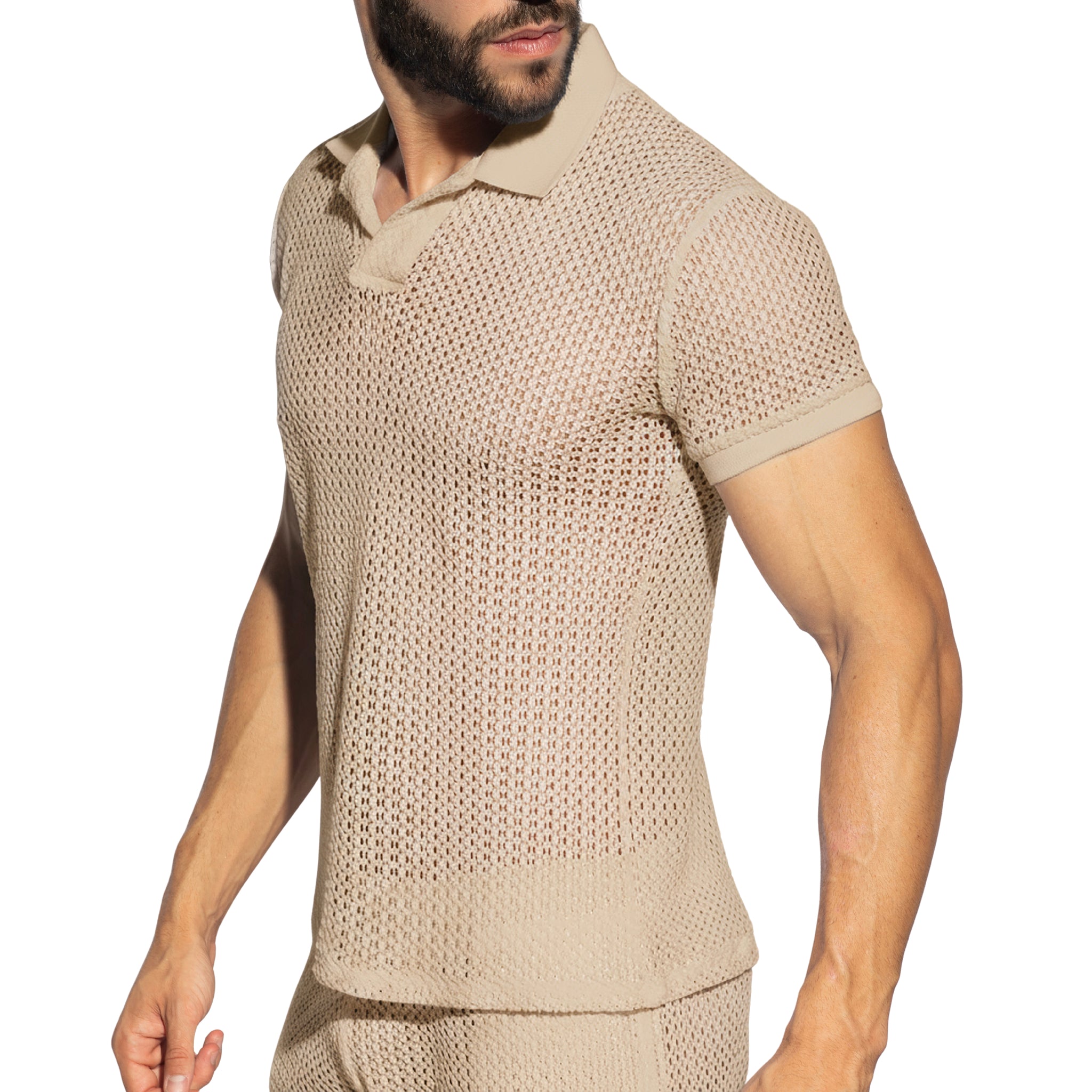 ES Collection Brisa Polo Shirt Beige POLO36
