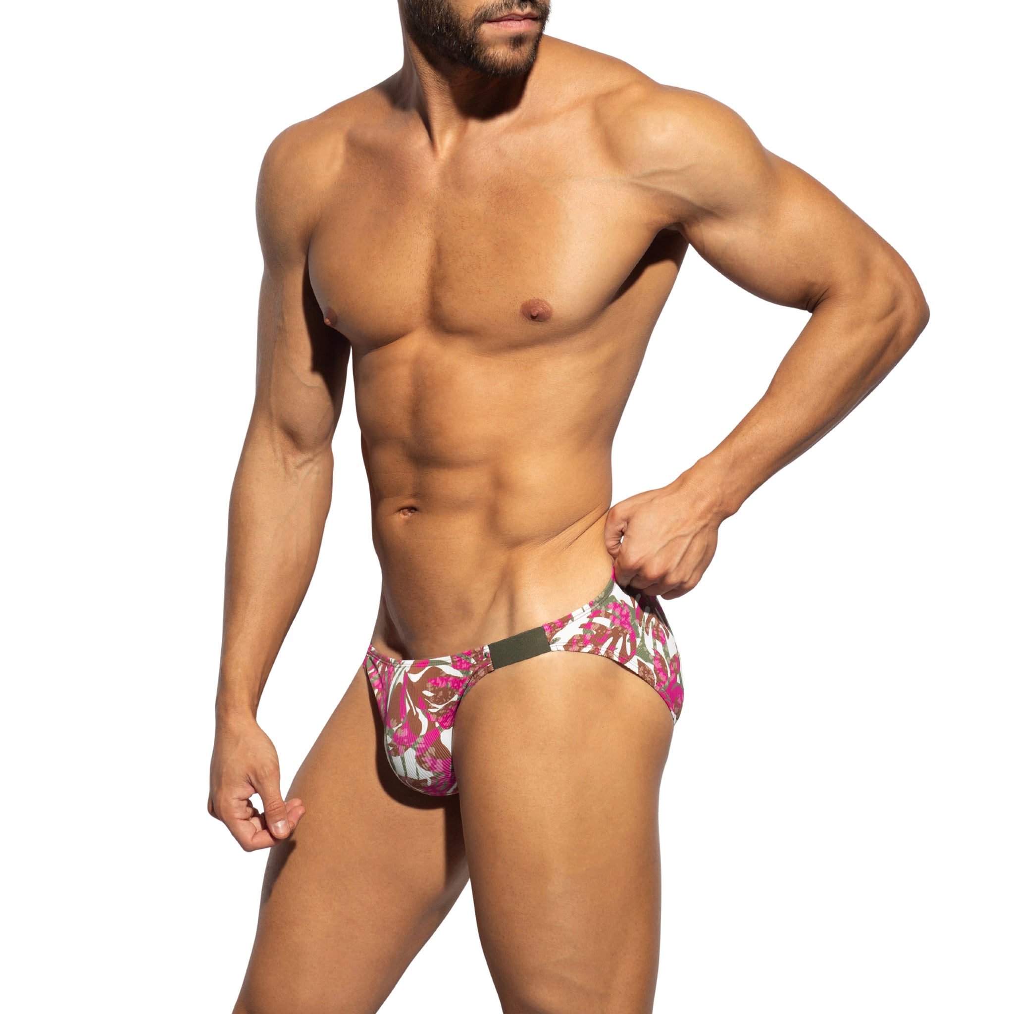 ES Collection Garden Rib Bikini Brief Khaki UN653