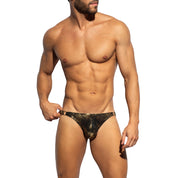 ES Collection Gold + Gold Bikini Brief Black UN657