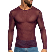 ES Collection Net Long Sleeves T-Shirt Aubergine TS360