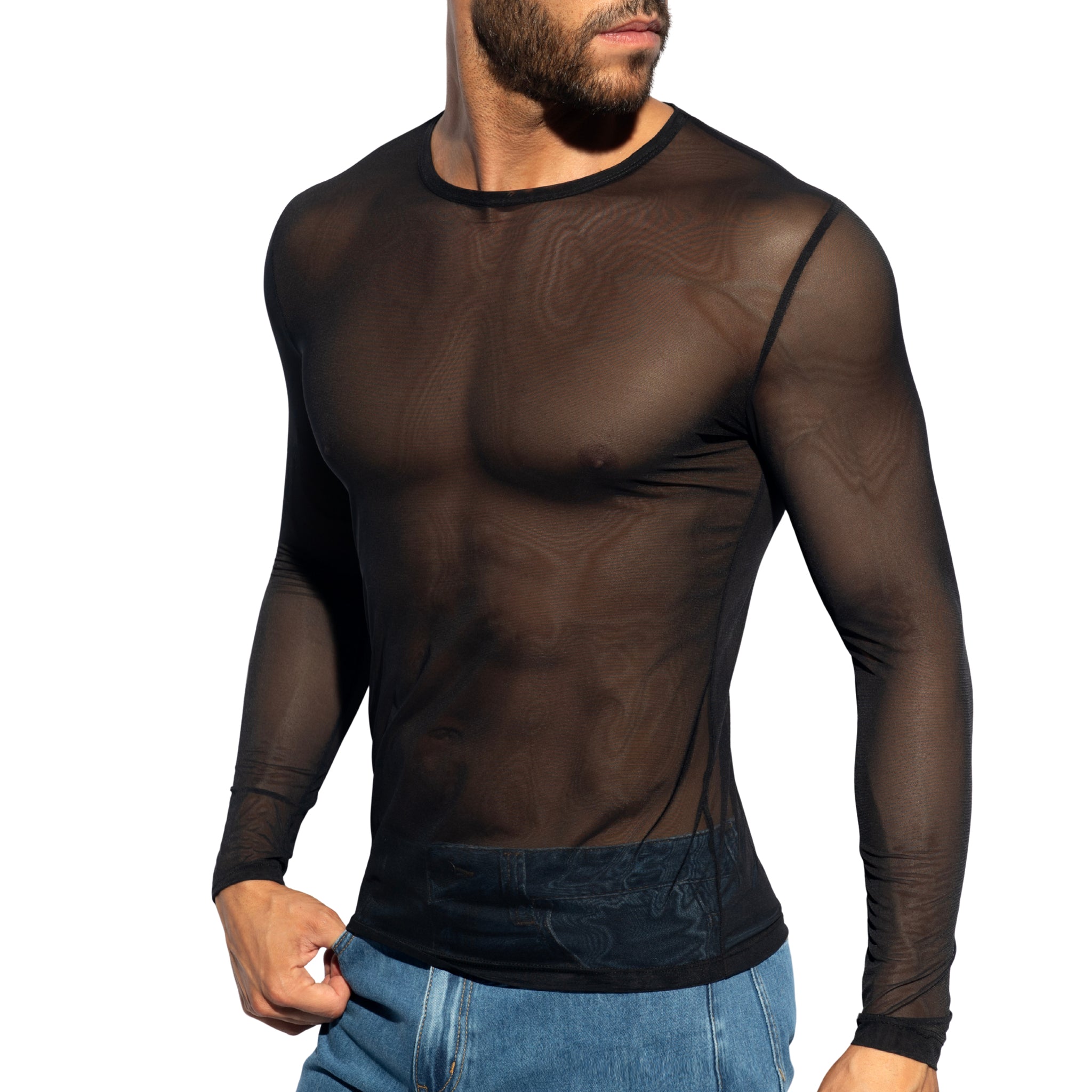 ES Collection Net Long Sleeves T-Shirt Black TS360