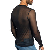 ES Collection Net Long Sleeves T-Shirt Black TS360
