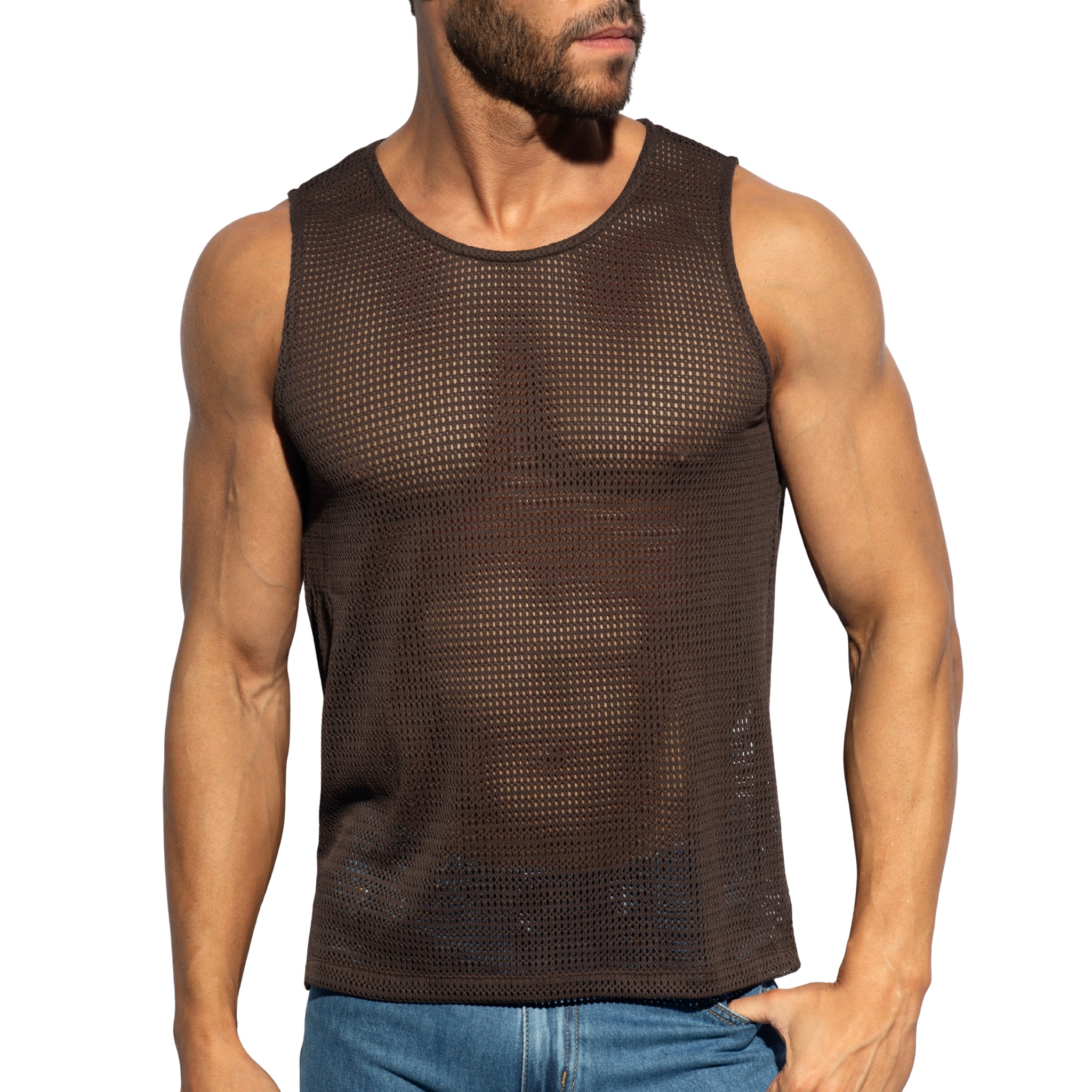 ES Collection Formentera Retro Tank Top Brown TS337