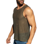 ES Collection Formentera Retro Tank Top Khaki TS337