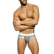 ES Collection Flowery Panel Brief Heather Grey UN2178