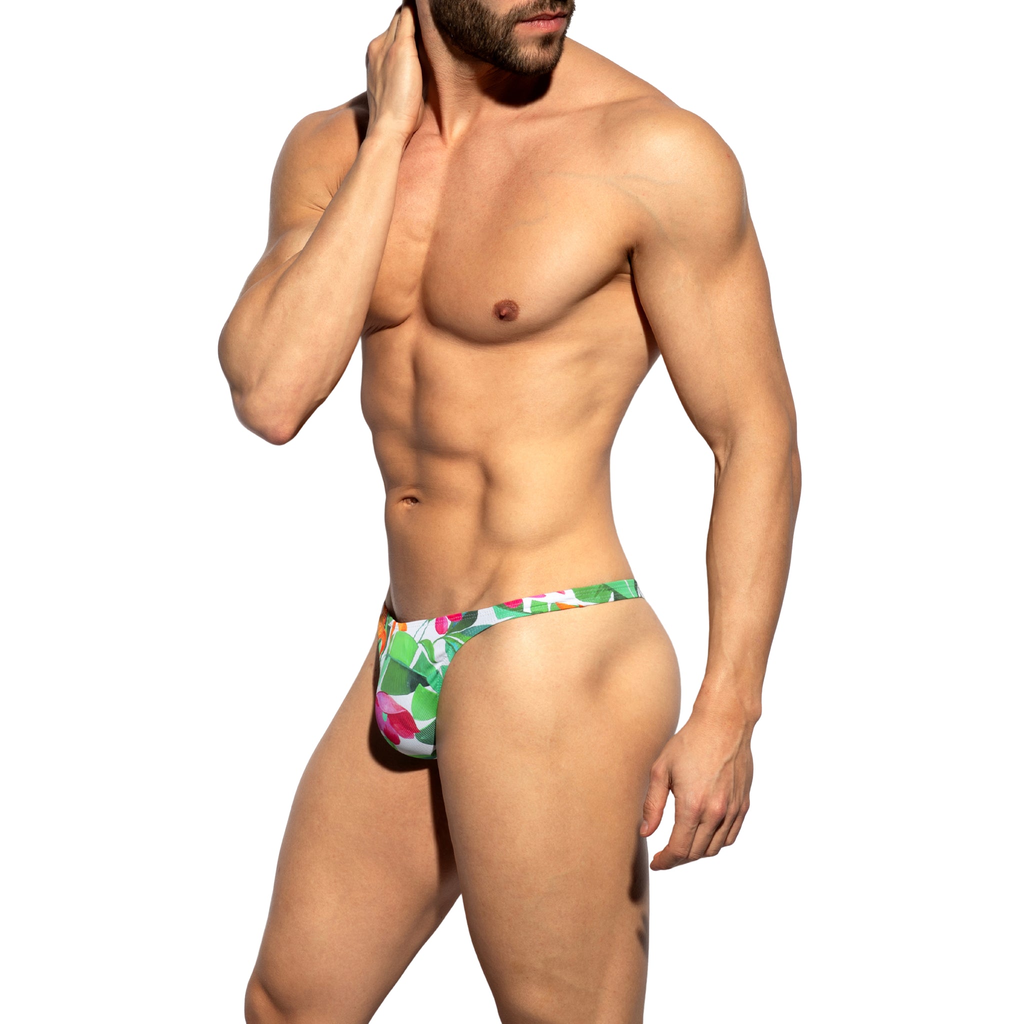 ES Collection Bold Flowers Thong White UN664