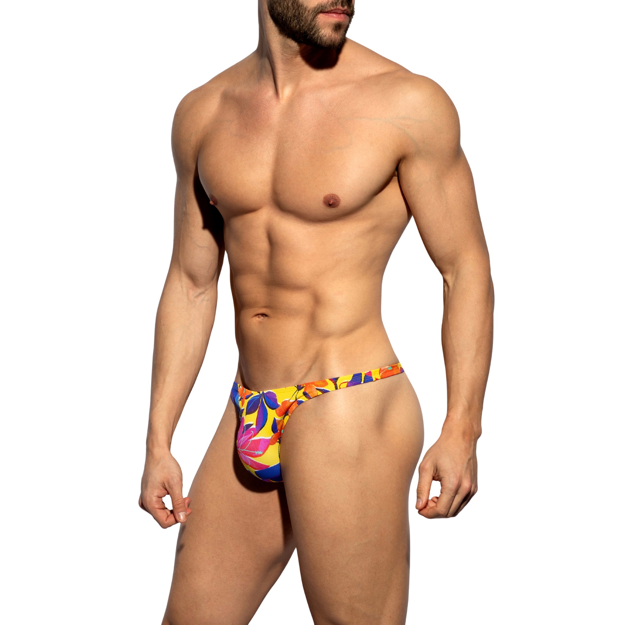 ES Collection Bold Flowers Thong Yellow UN664