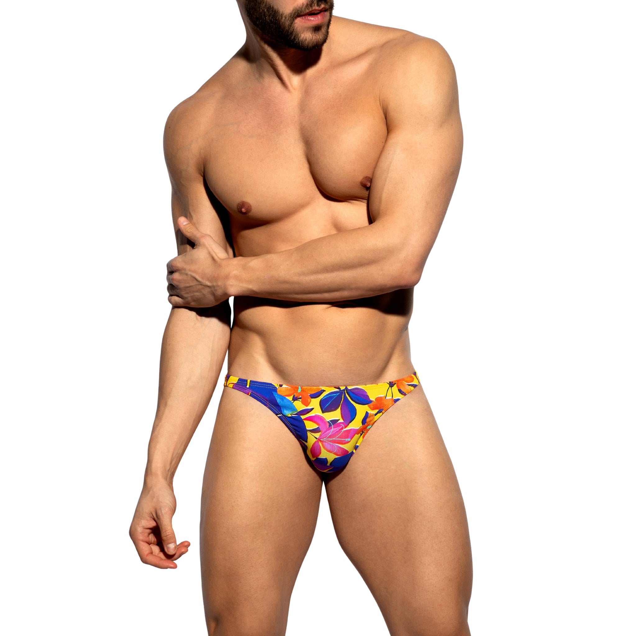 ES Collection Bold Flowers Thong Yellow UN664