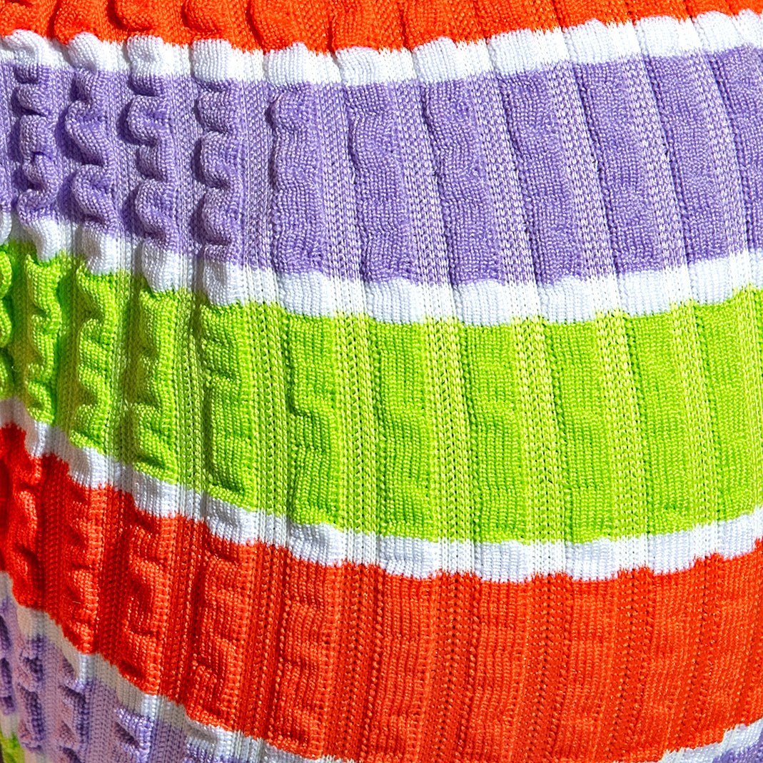 ES Collection 70's Stripes Swim G-String Neon Orange 2622