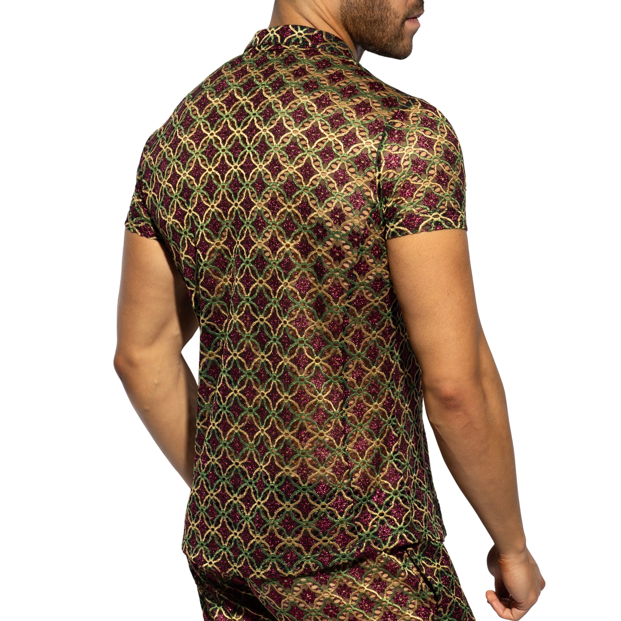 ES Collection Opulent Shirt Aubergine SHT038