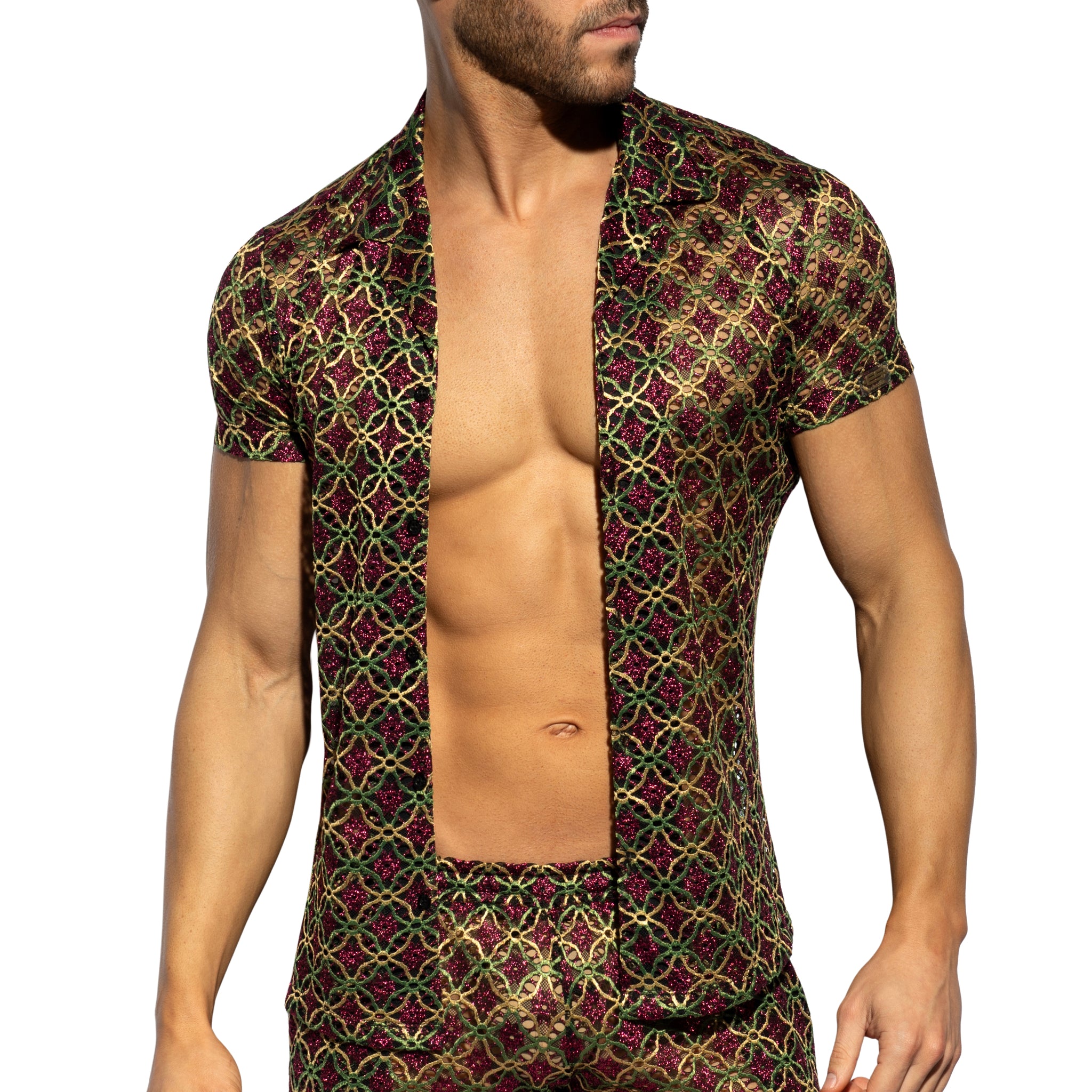 ES Collection Opulent Shirt Aubergine SHT038
