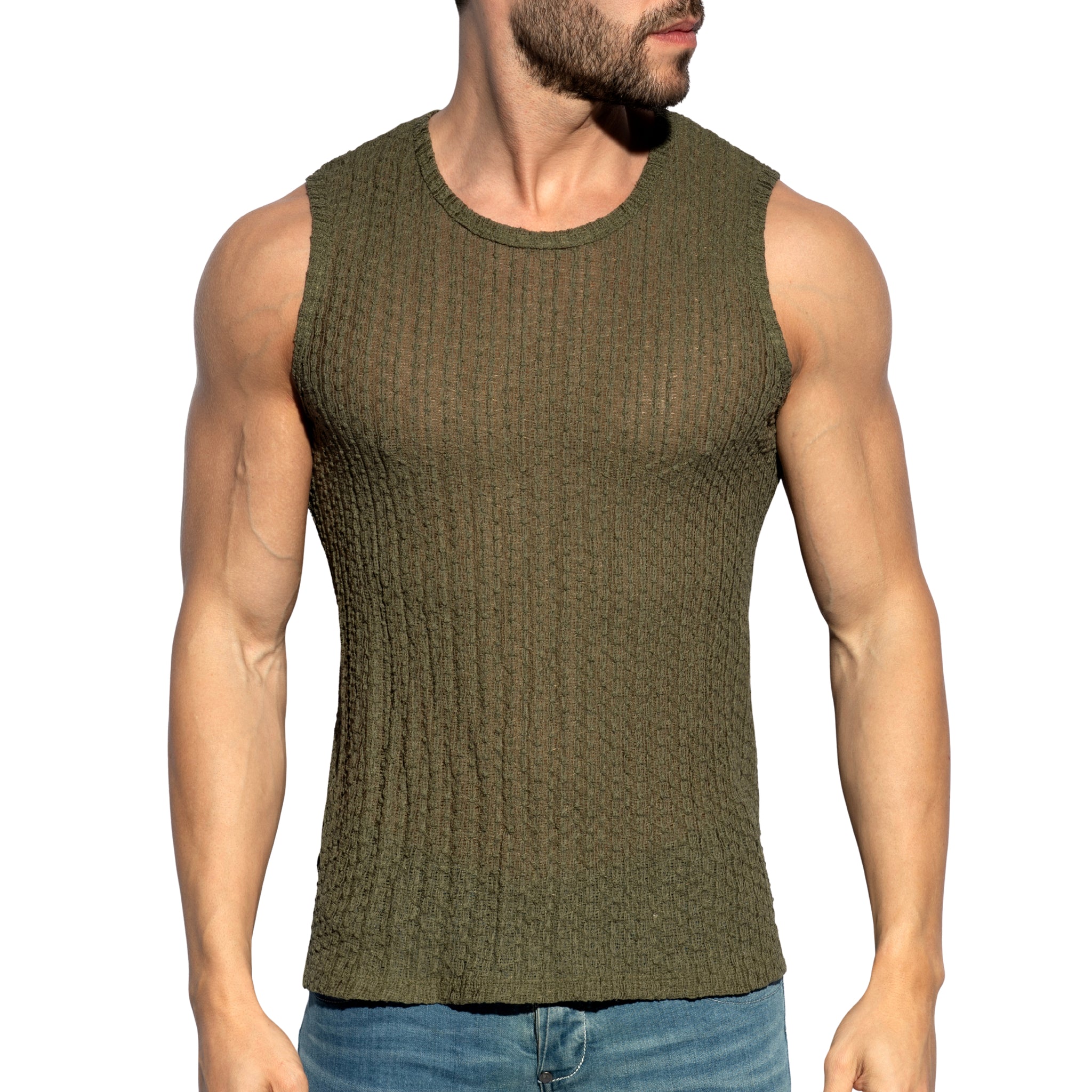 ES Collection Bobbles Tank Top Khaki TS372