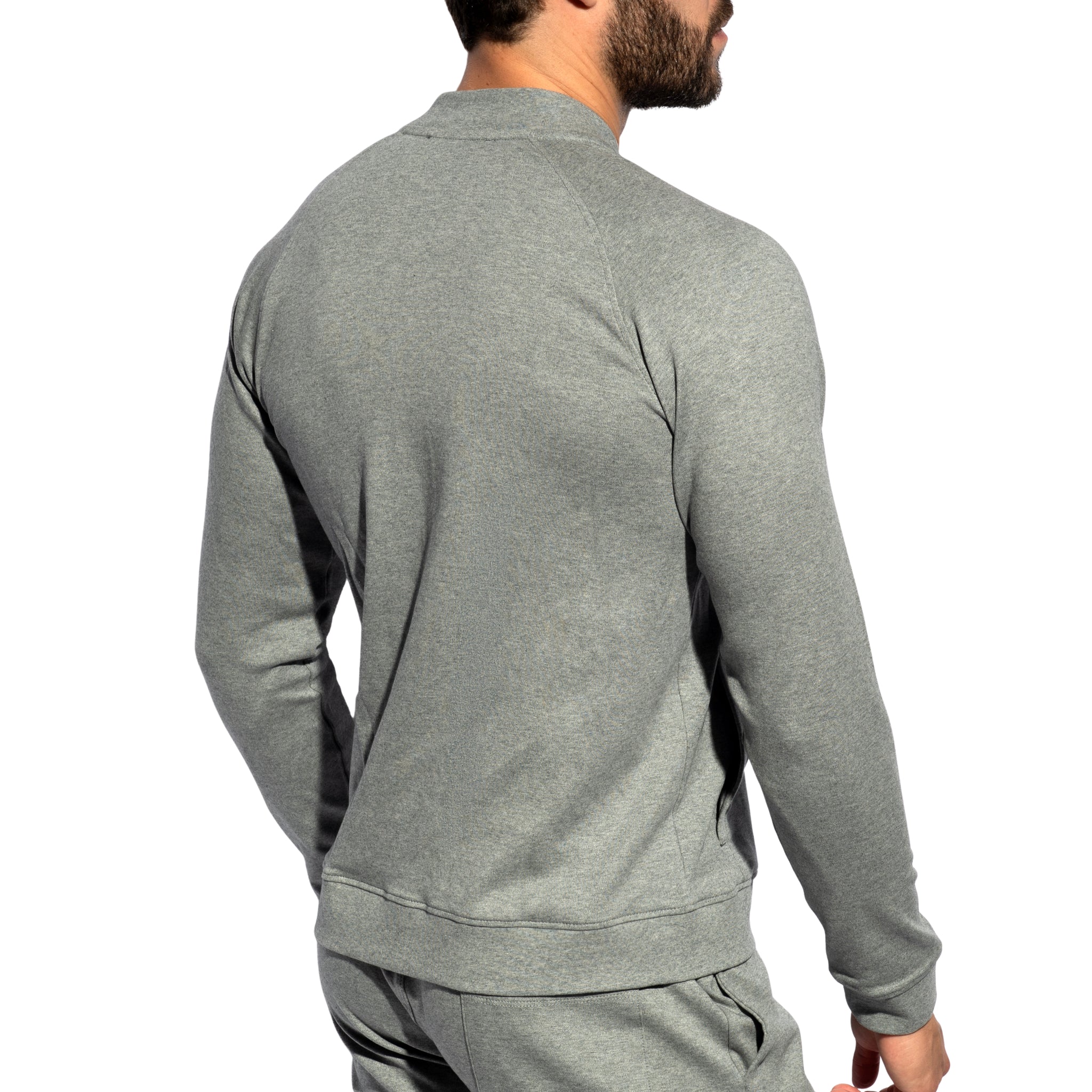 ES Collection Zip-Up Bomber Jacket Heather Grey SP361