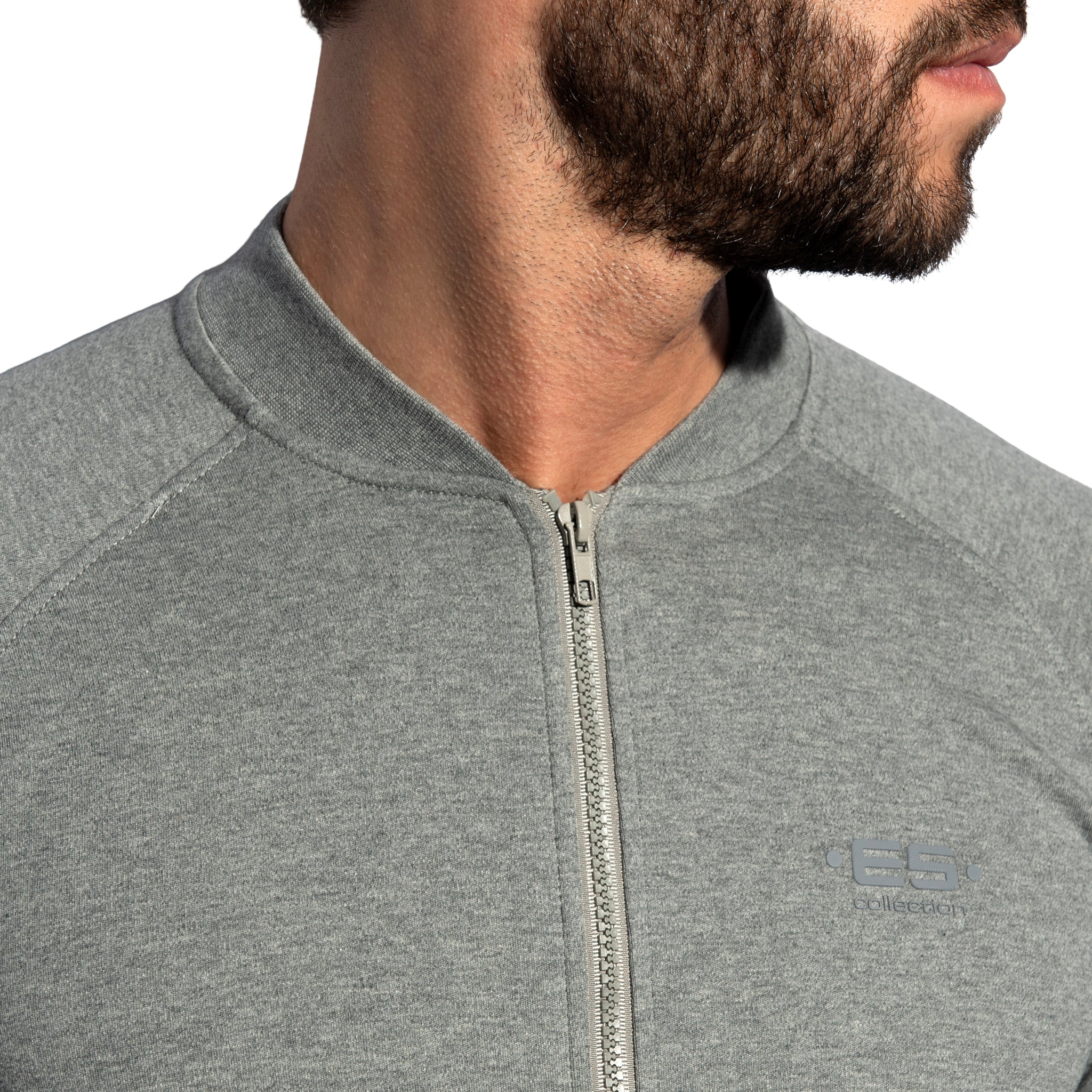 ES Collection Zip-Up Bomber Jacket Heather Grey SP361
