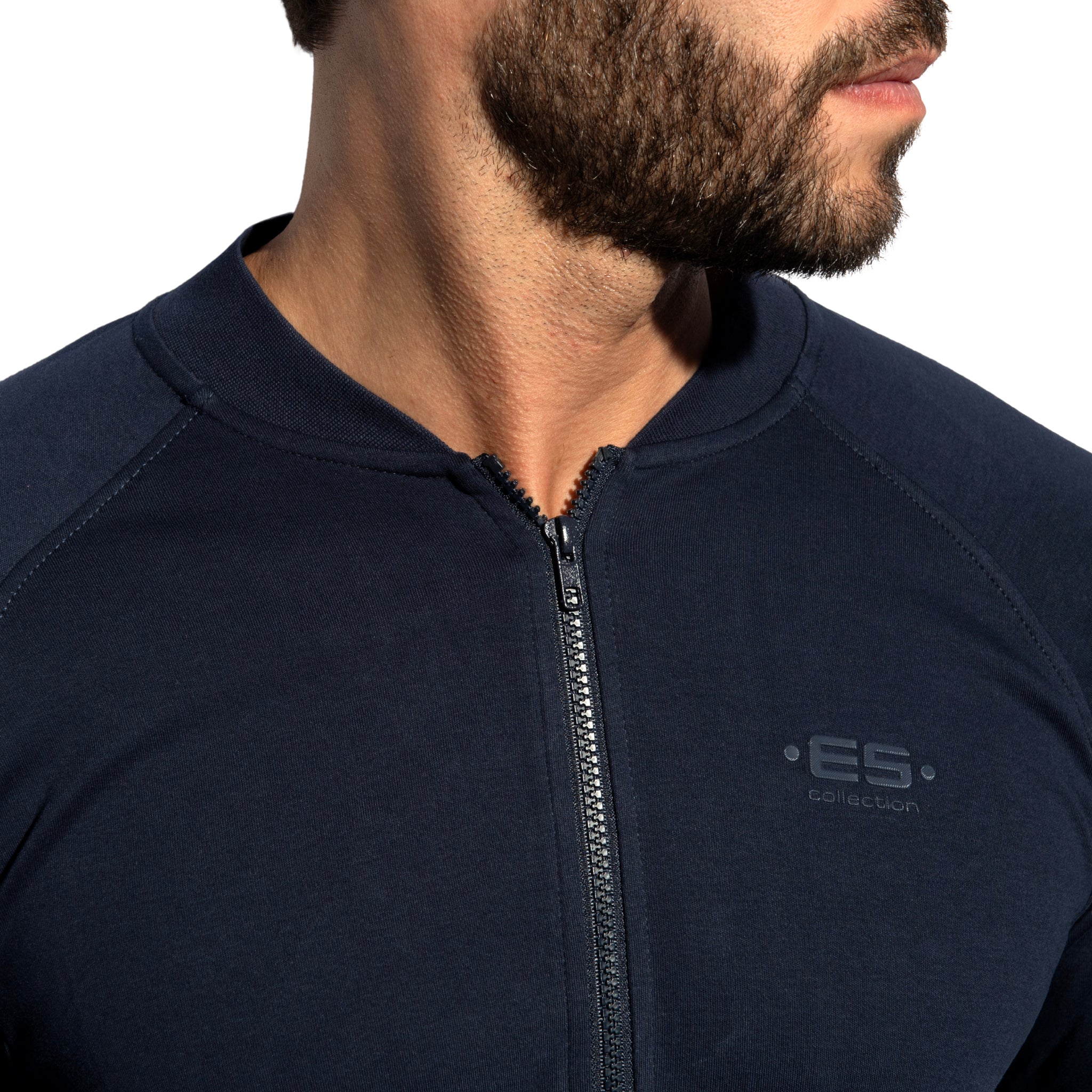 ES Collection Zip-Up Bomber Jacket Navy SP361
