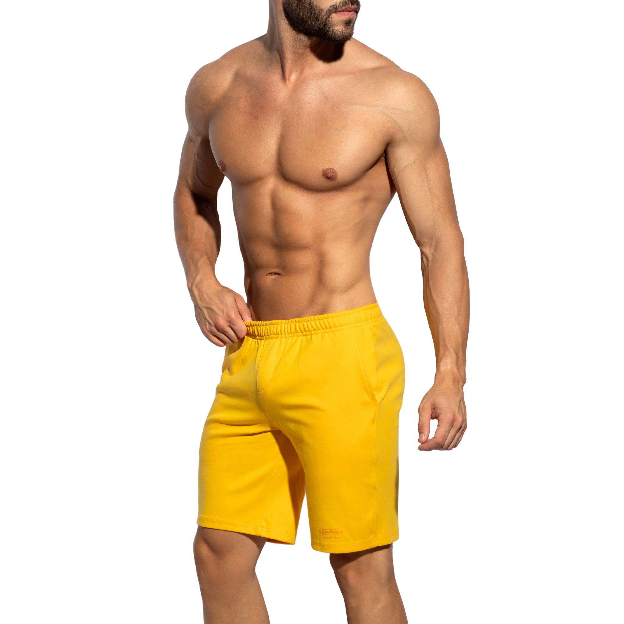 ES Collection Cotton Gym Shorts Yellow SP360