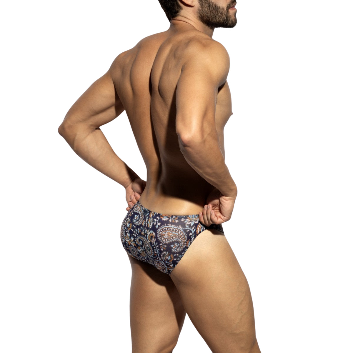 ES Collection Paisley Bikini Brief Navy UN688