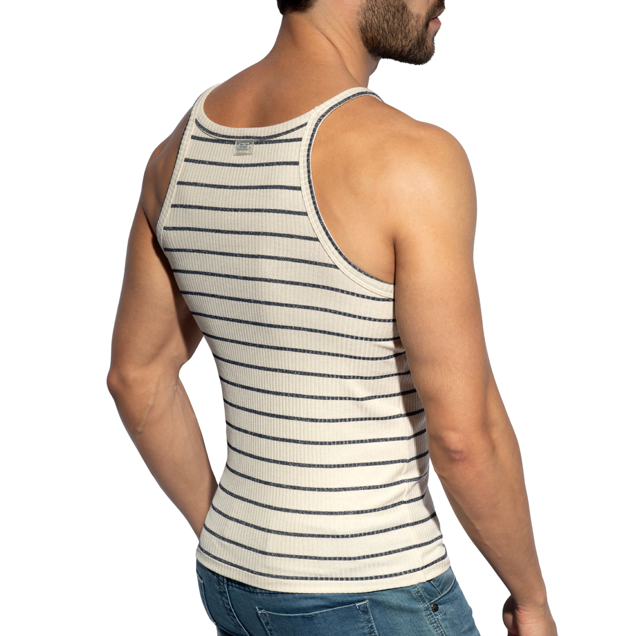 ES Collection Soft Grid Tank Top White TS375