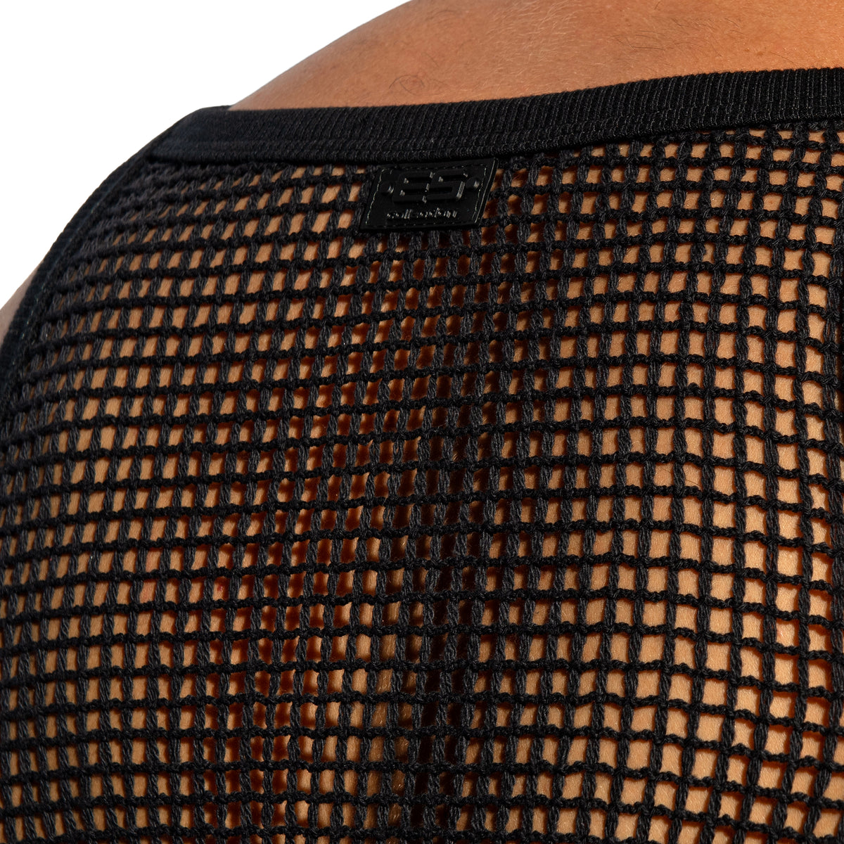 ES Collection Open Grid Tank Top Black TS379